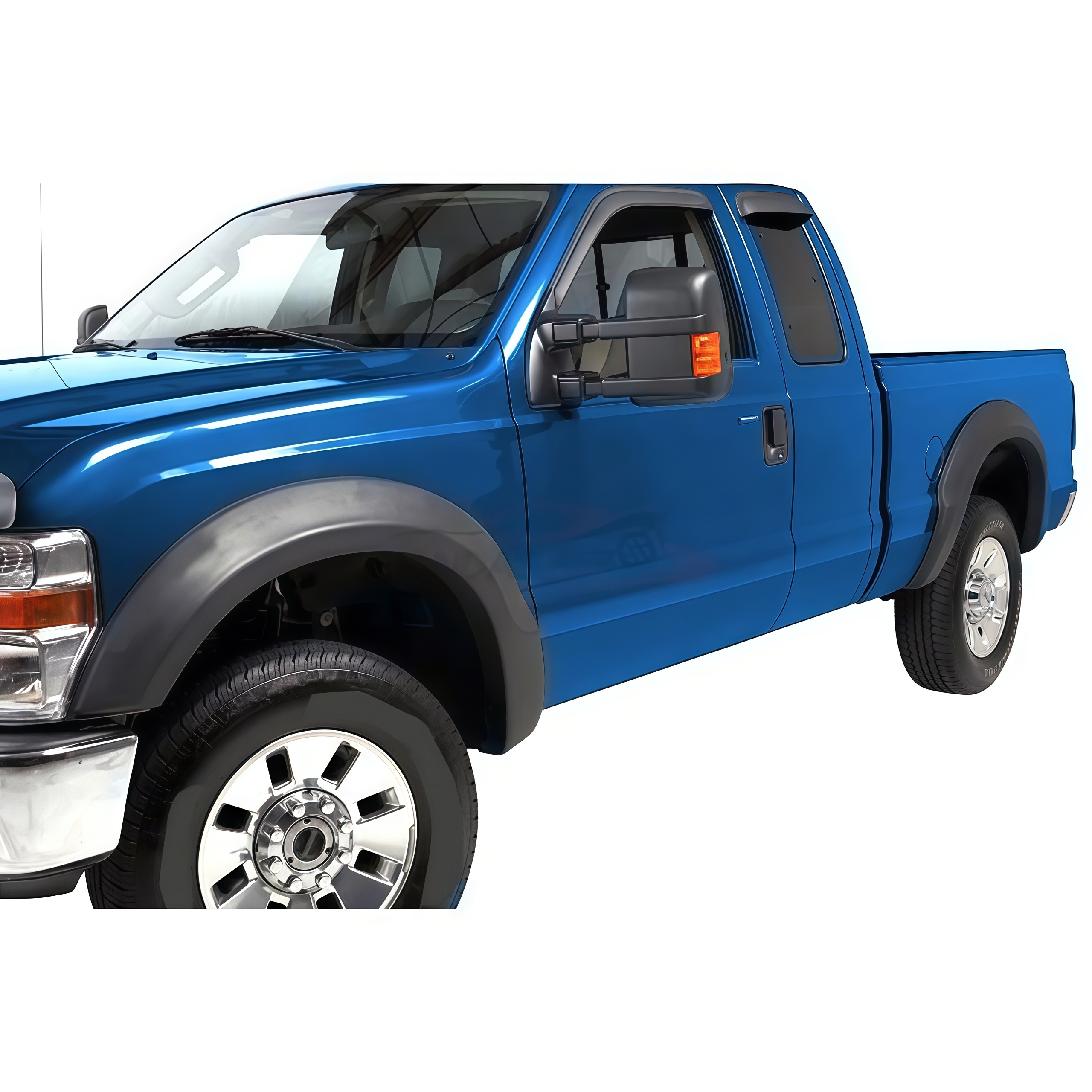Smooth-Textured Matte Black Pocket Bolt-Riveted Style Fender Flares for Chevy Colorado 2016