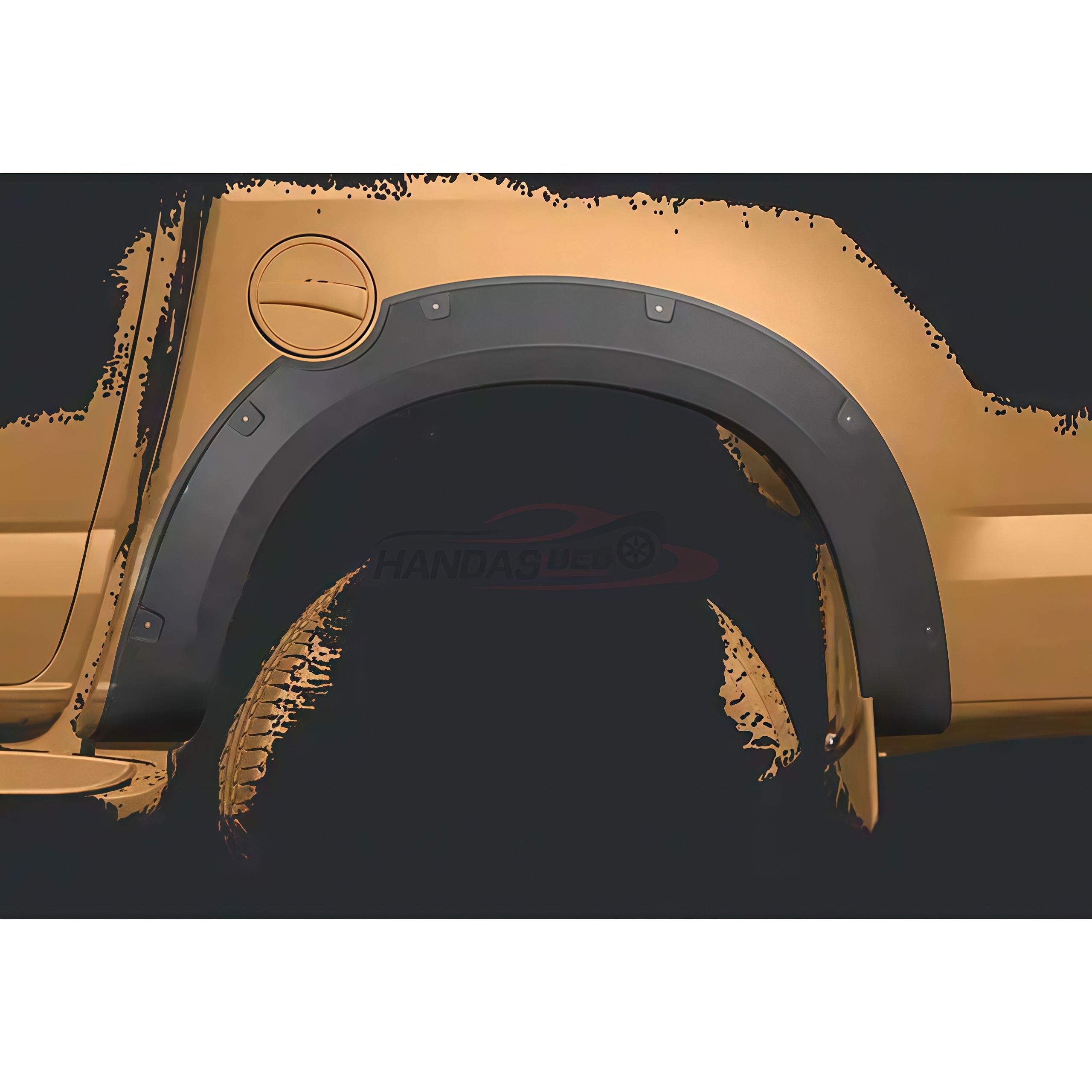 Smooth-Textured Matte Black Pocket Bolt-Riveted Style Fender Flares for Chevy Colorado 2016