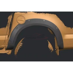 Smooth-Textured Matte Black Pocket Bolt-Riveted Style Fender Flares for Chevy Colorado 2016