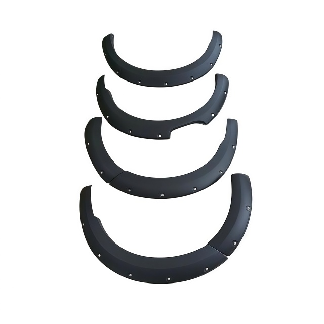 Car 4PCS Wheel Side Protector 6" Trim Matte Black Wheel Fender Flares for Nissan Navara Np300 2021 Fender Flares