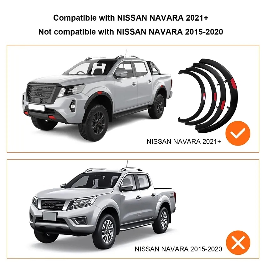 High Quality 4X4 Pickup Accessories ABS Wheel Fender Flares for Navara Np300 Fender Flare Spare Parts
