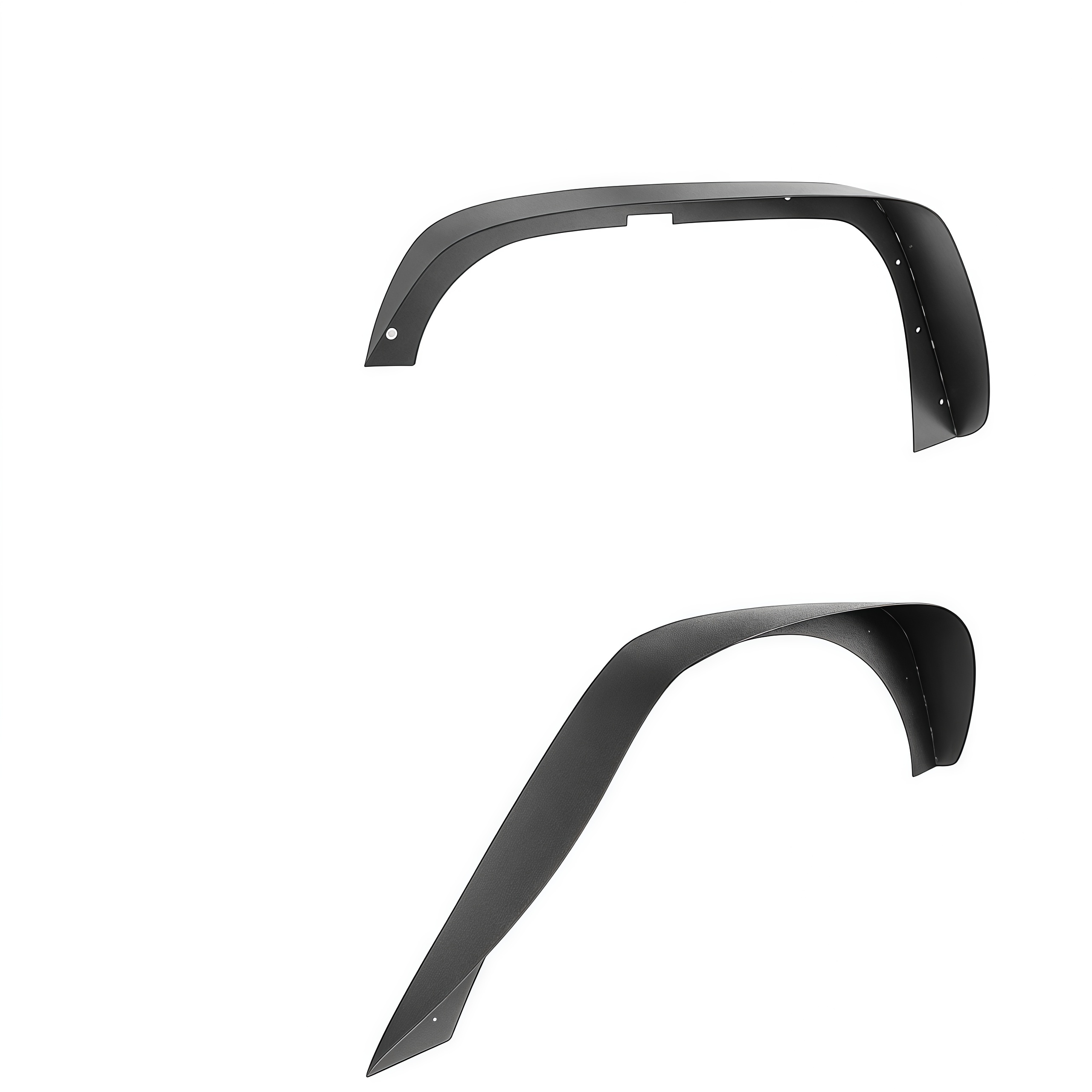 ABS Front Wheel Eyebrow 4PCS Black Fender Flares with LED Lights for Wrangler Jk