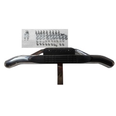 OEM ODM Car Exterior Accessories Universal Stainless Steel Rear Step Bumper Bar with Lights for Hilux Revo Pajero