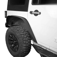 ABS Front Wheel Eyebrow 4PCS Black Fender Flares with LED Lights for Wrangler Jk