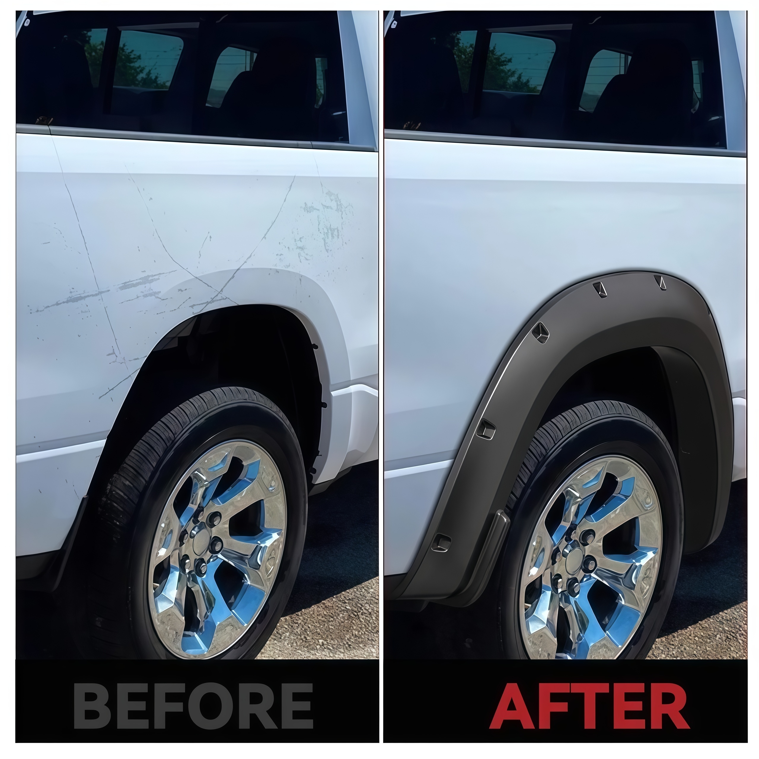 for RAM1500 2019+ off Road Accessories Wheel Fender Flare Arch Fender Flares Spare Parts
