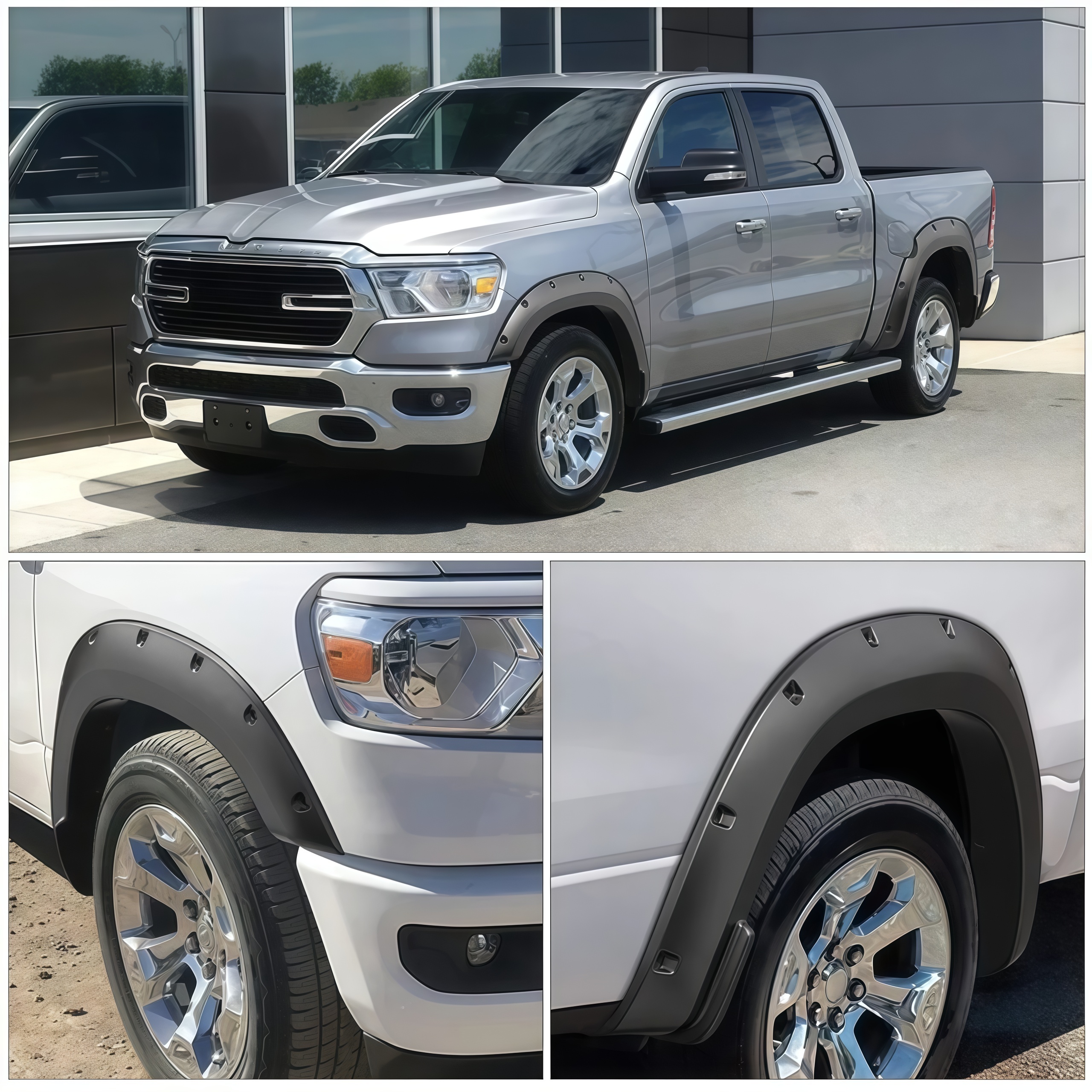 for RAM1500 2019+ off Road Accessories Wheel Fender Flare Arch Fender Flares Spare Parts