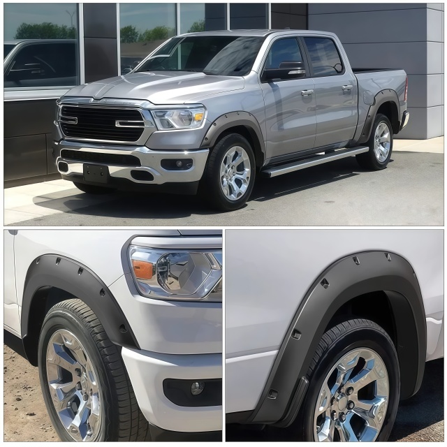 for RAM1500 2019+ off Road Accessories Wheel Fender Flare Arch Fender Flares Spare Parts
