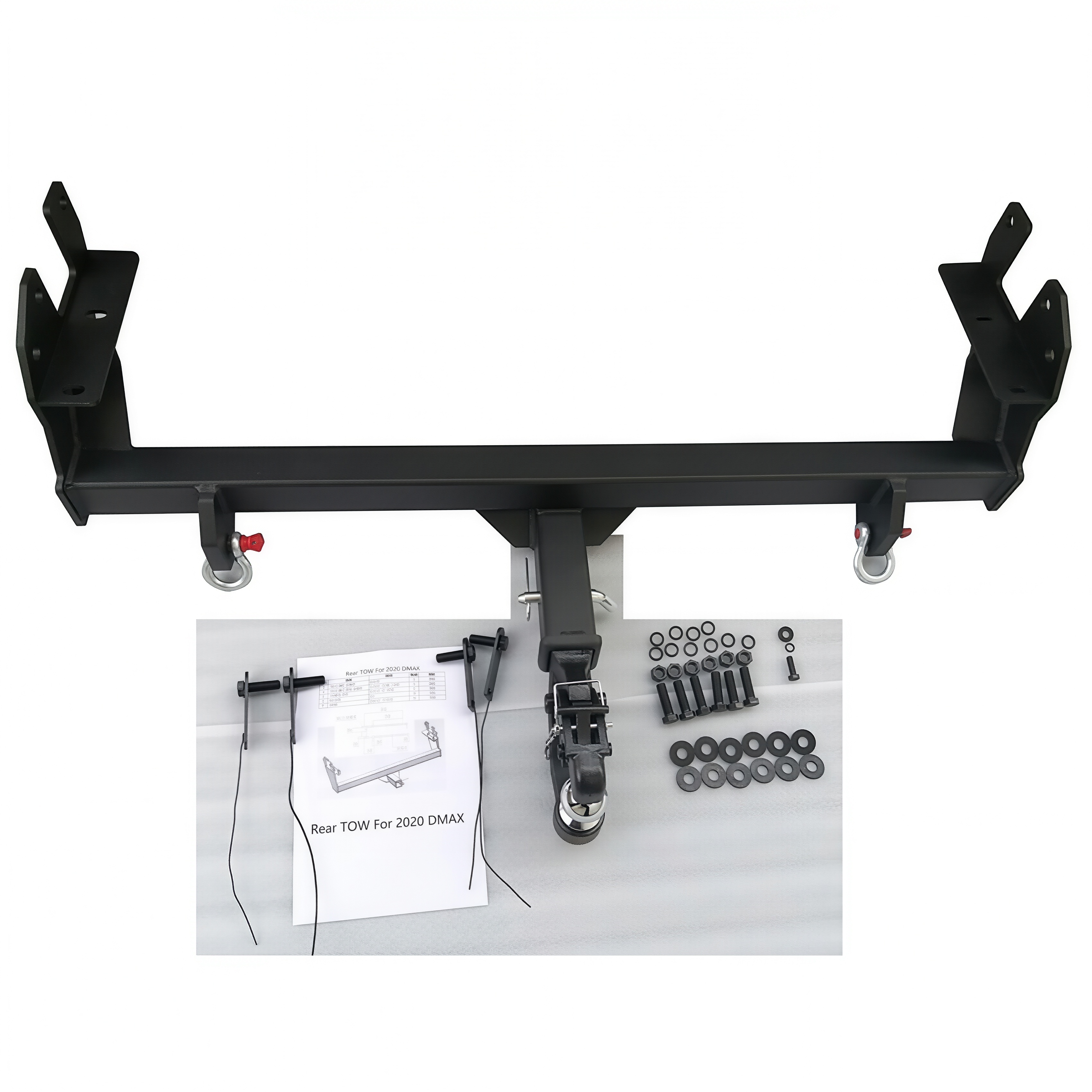 Pickups Truck Towing Connector Hook Rear Hitch Receiver Trailer Tow Bar Auto Accessories for Isuzu Dmax