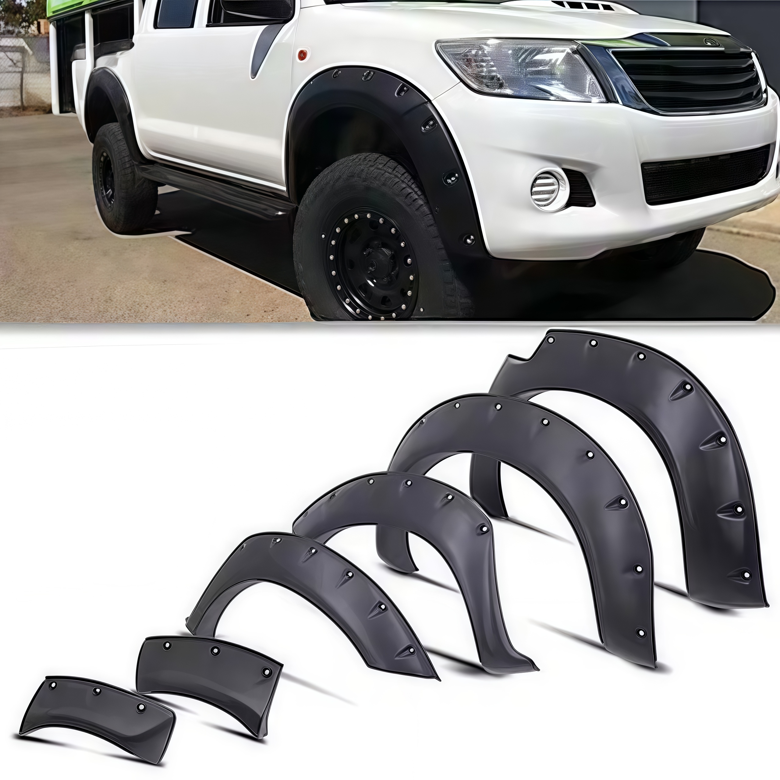 Youngsoul Auto Parts Hot Selling Pickup Truck Accessories 4X4 Fender Flares Wheel Flares for Hilux Revo Vigo