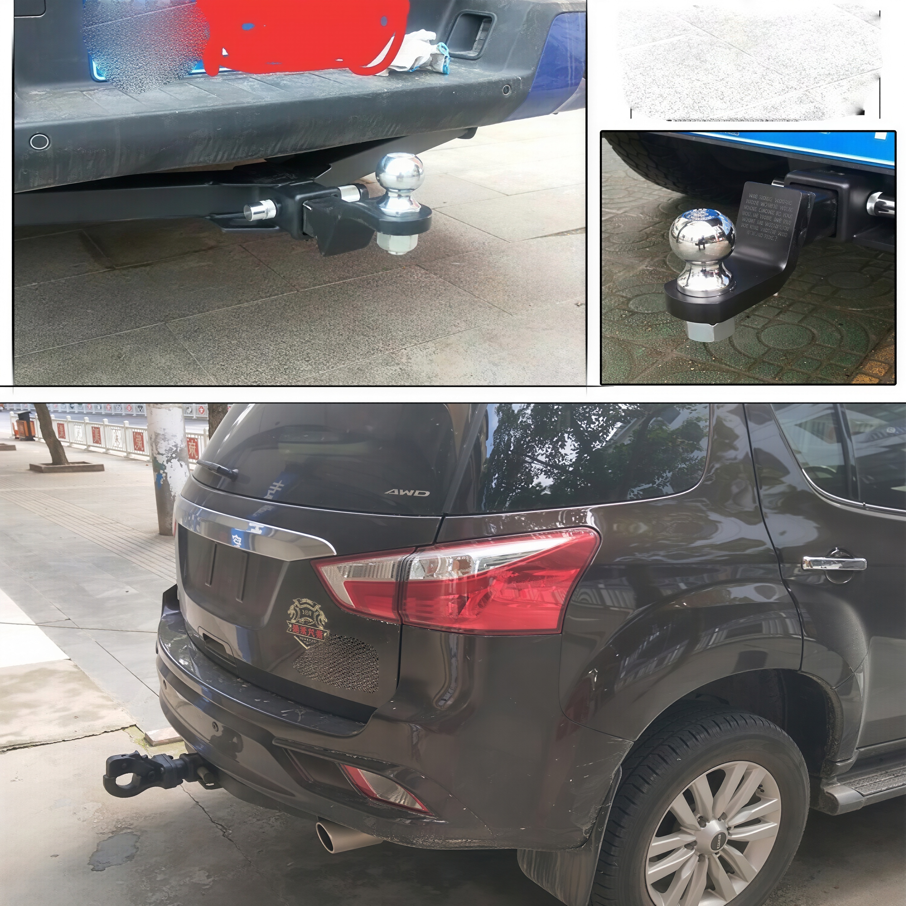 4X4 Offroad Steel Rear Car Trailer Hitch Receiver Rear Trailer Tow Bar for Hilux Revo Vigo