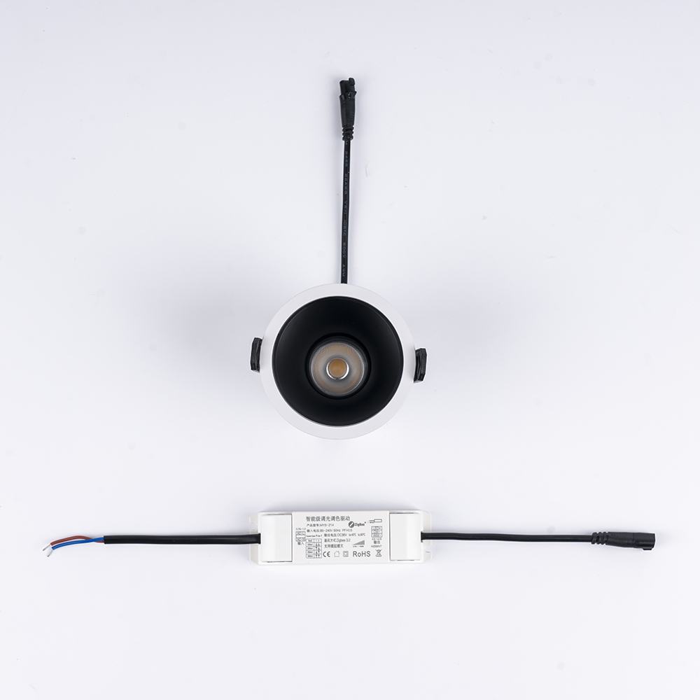 Embedded anti glare COB spotlight