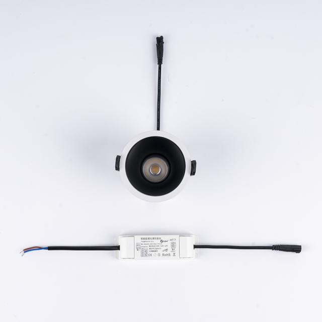 Embedded anti glare COB spotlight