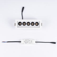 Embedded angle adjustable grille light
