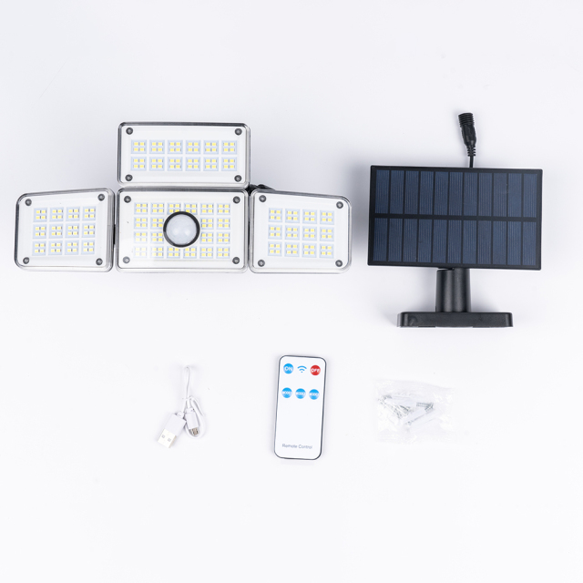 Solar-powered garage/road/courtyard wall motion sensor lights