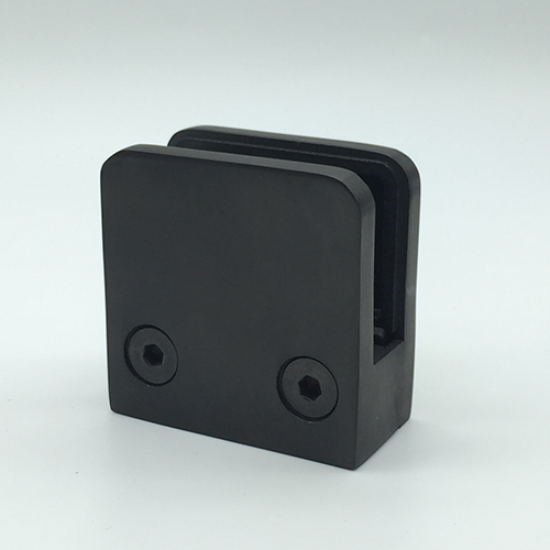 Black Matte Square Glass Clamp