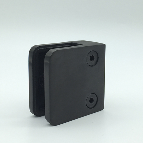 Black Matte Square Glass Clamp