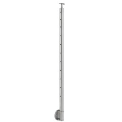 Round Stainless Steel Deck Mount Cable Railing Post