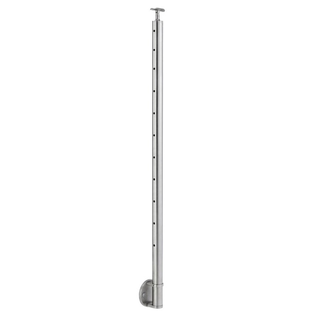 Round Stainless Steel Deck Mount Cable Railing Post