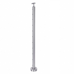 Round Stainless Steel Deck Mount Cable Railing Post