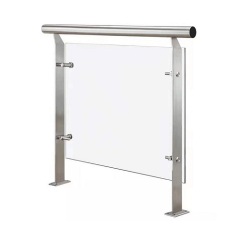 Stainless Steel Glass Railing Systems Flat Bar Baluster Post