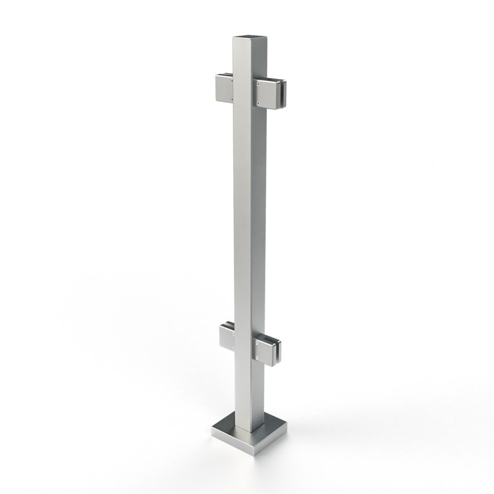Stainless Steel Square Glass Clamp Square Post Railing