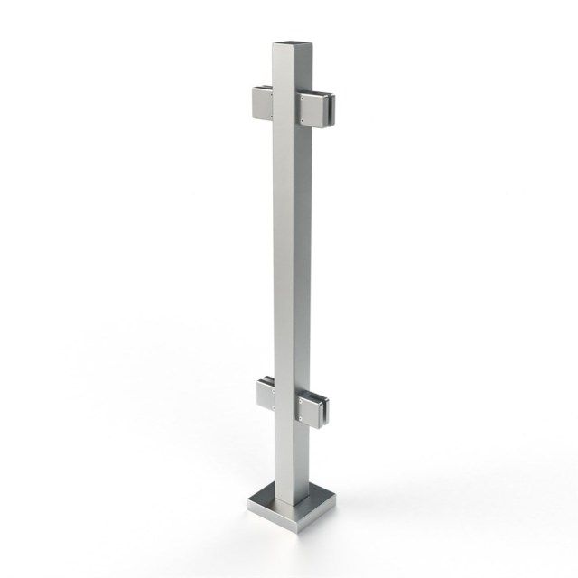 Stainless Steel Square Glass Clamp Square Post Railing