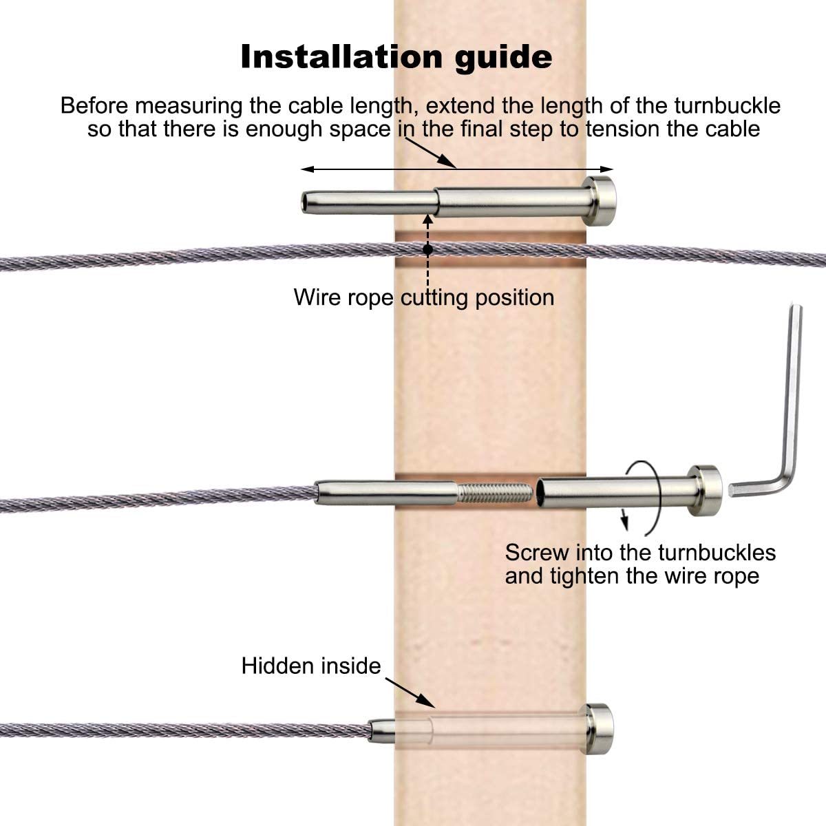 Tensor de cable invisible