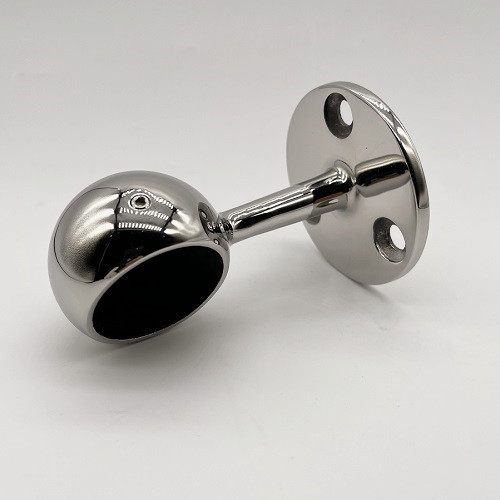 Accesorio de pasamanos de pared con soporte de extremo recto