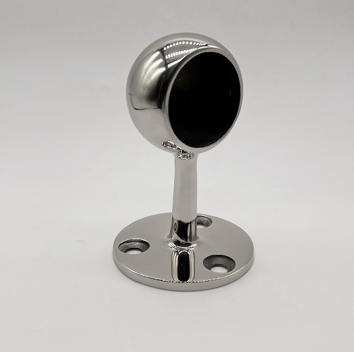 Accesorio de pasamanos de pared con soporte de extremo recto