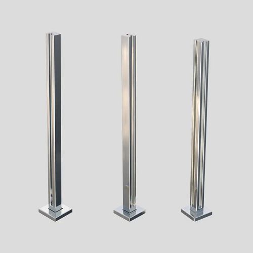 Glass Panel Post Black