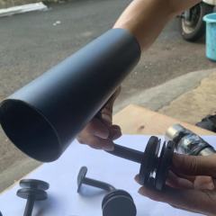 Base para barandilla de vidrio de balcón de aluminio, sin marco, pasamanos de balaustrada de vidrio, barandilla de vidrio con canal en U de aluminio para escaleras de patio