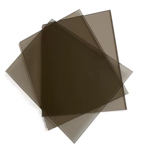 Brown tinted reflective glass