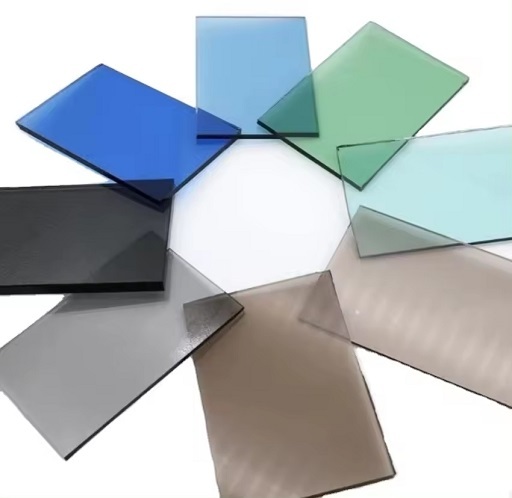 Brown tinted reflective glass