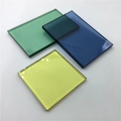 Brown tinted reflective glass