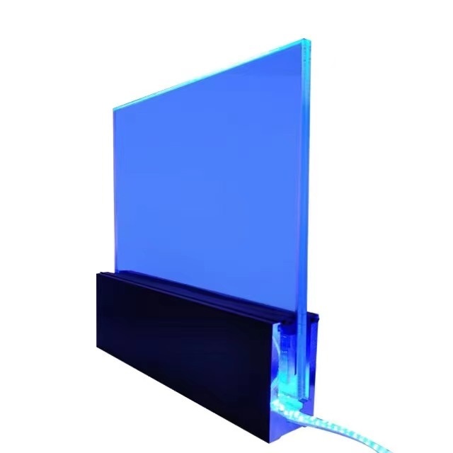 LED Aluminum U Channel Glass Railing