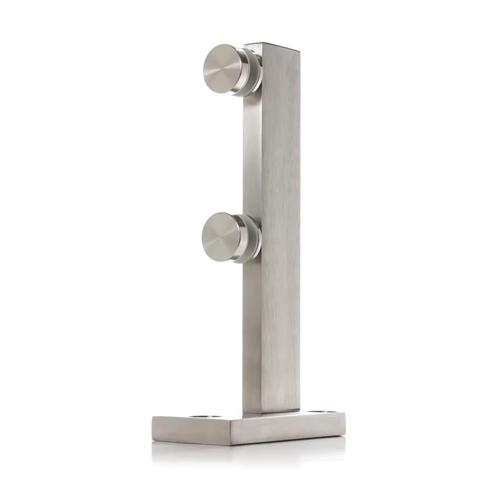 Floor Mount Glass Railing Mini Post Black