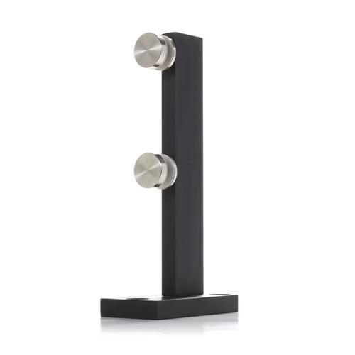 Floor Mount Glass Railing Mini Post Black