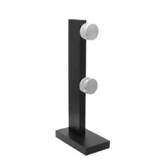 Floor Mount Glass Railing Mini Post Black