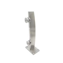 Floor Mount Glass Railing Mini Post Black