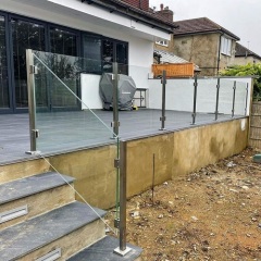 Stainless Steel Square Post Glass Railing