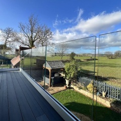 Aluminum Base Channel Glass Railing