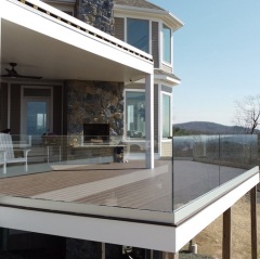 Aluminum Base Channel Glass Railing