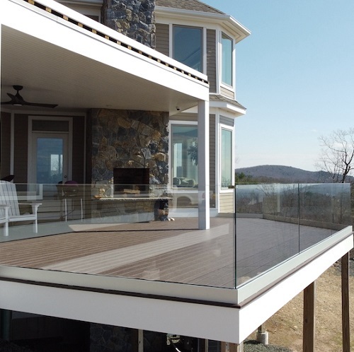 Aluminum Base Channel Glass Railing