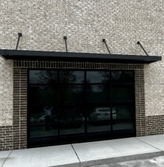 Aluminum Door Awning with Overhead Braces