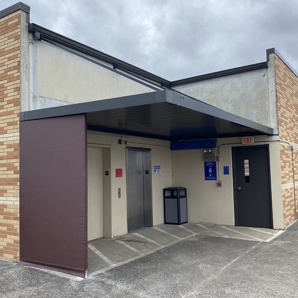 Aluminum Door Awning with Overhead Braces