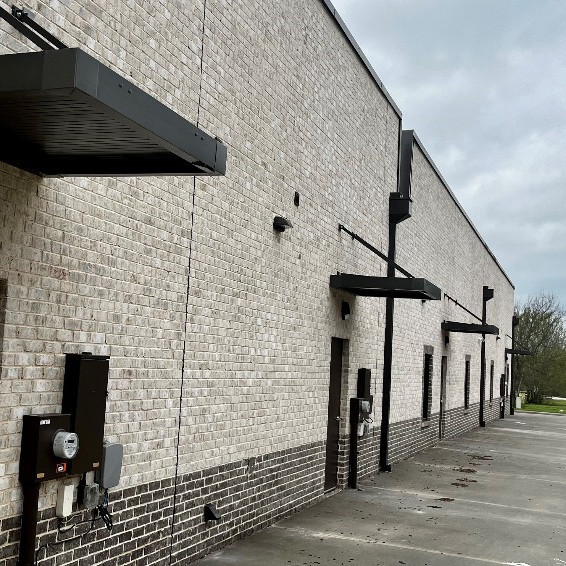 Aluminum Door Awning with Overhead Braces