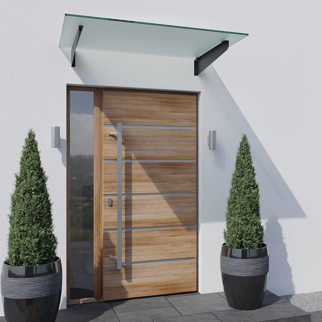 Glass Design Canopy for House Front Door
