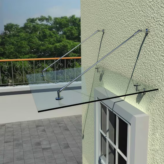 Glass Design Canopy for House Front Door
