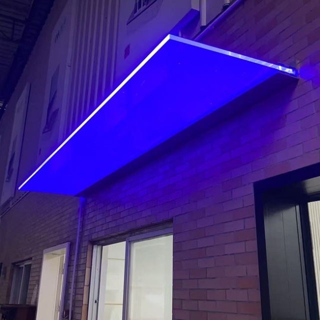 LED Glass Awning Canopy Design for Door and Window