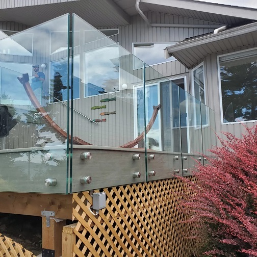 Side Mount Glass Balustrade with Standoff Fixed